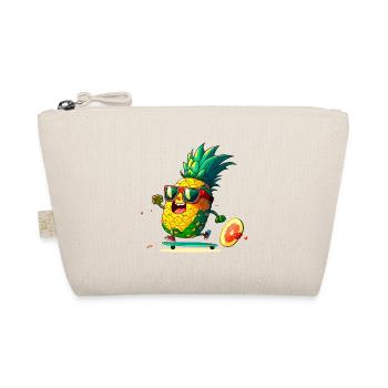 Funny pineapple skating - Organic Pouch - nature - Front