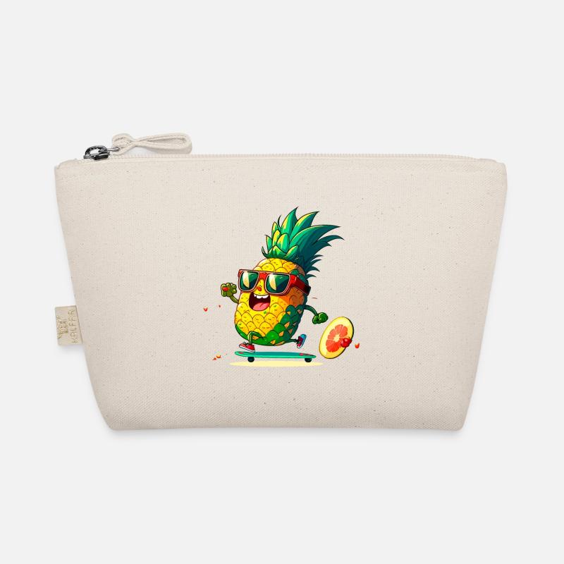 Funny pineapple skating Organic Pouch