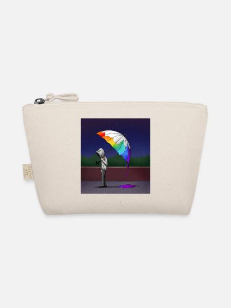 Regenbogenschirm Melancholie - Bio-Täschchen - Natur