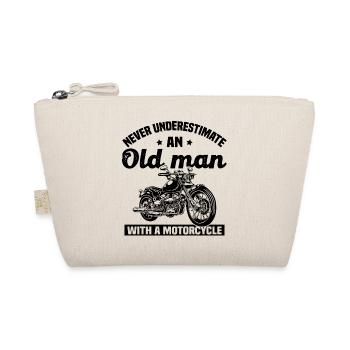 Never underestimate an old man with a motorcycle - Organic Pouch - nature - Front