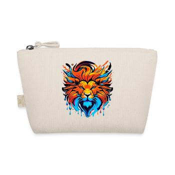 Tête de lion à crinière, colorée - Trousse biologique - nature - Devant
