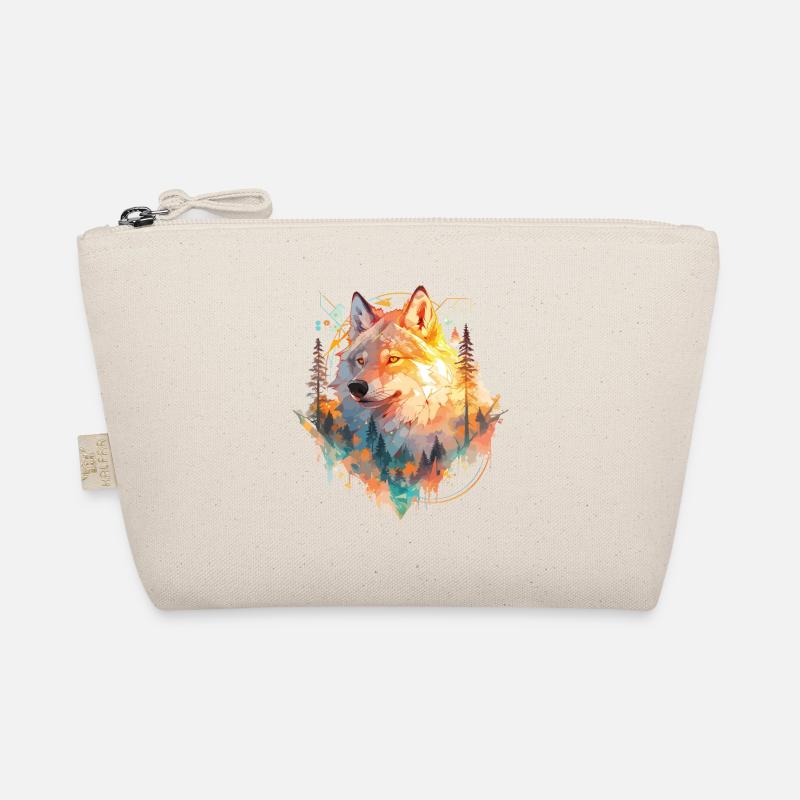 Wolf Wolf’s Head Nature Wilderness Forest Trees Art - Trousse biologique - nature