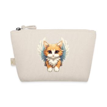 Süße Kawaii Engel-Katze, Niedliches und - Bio-Täschchen - Natur - Vorne