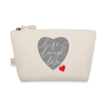 love, heart. Love - Organic Pouch - nature - Front