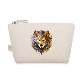 Wolf Wolfskopf Gold Mystisch Natur Wildnis Kunst - Bio-Täschchen - Natur - Vorne