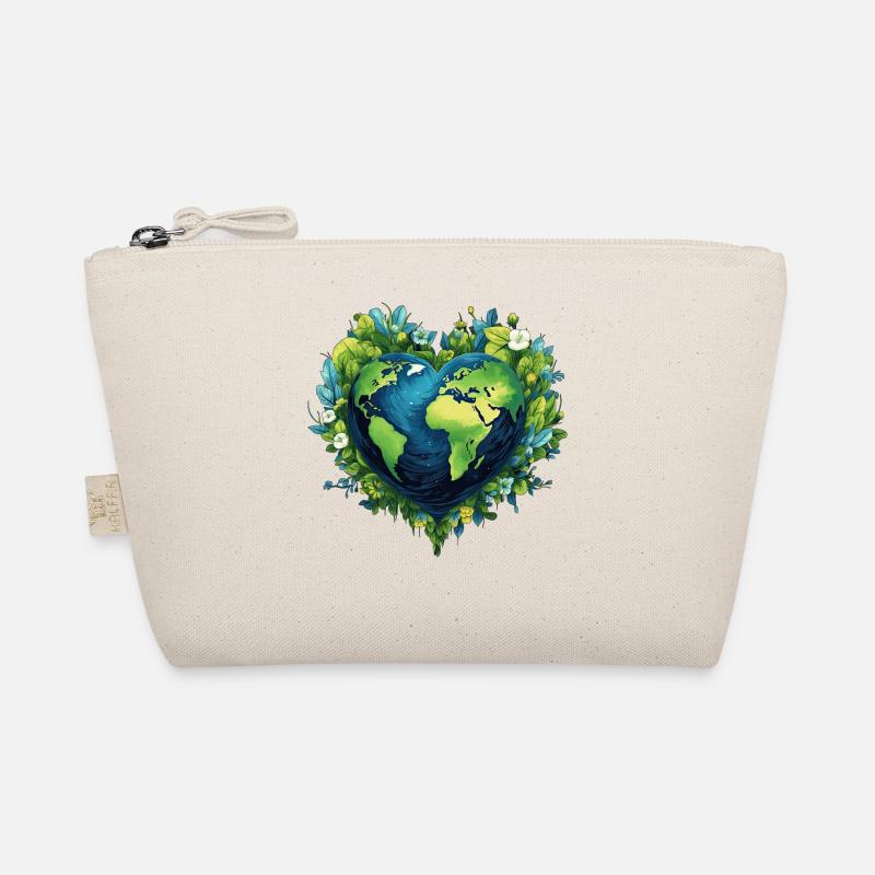 Liebe für Planet Erde - Bio-Täschchen - Natur