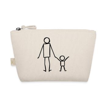 Hand In Hand Parent Dad Mom - Organic Pouch - nature - Front