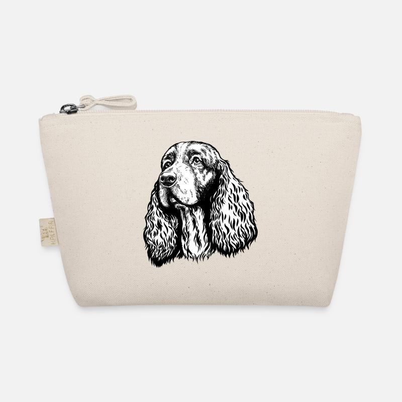 Spaniel Portrait - Bio-Täschchen - Natur