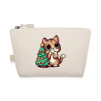 Chat de Noël surpris: magie du sapin de Noël - Trousse biologique - nature - Devant