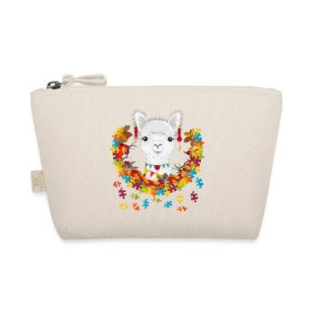 decorated alpaca in an autumnal setting - Organic Pouch - nature - Front