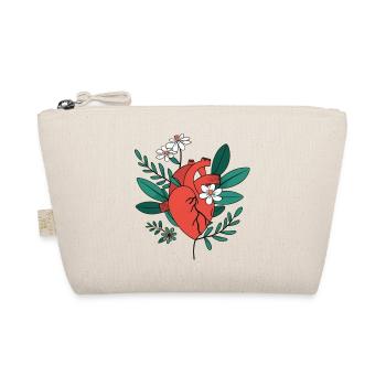 Anatomisches Herz in floraler Blüte - Bio-Täschchen - Natur - Vorne