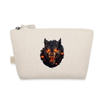 Werwolf mit Halloween - Bio-Täschchen - Natur - Vorne