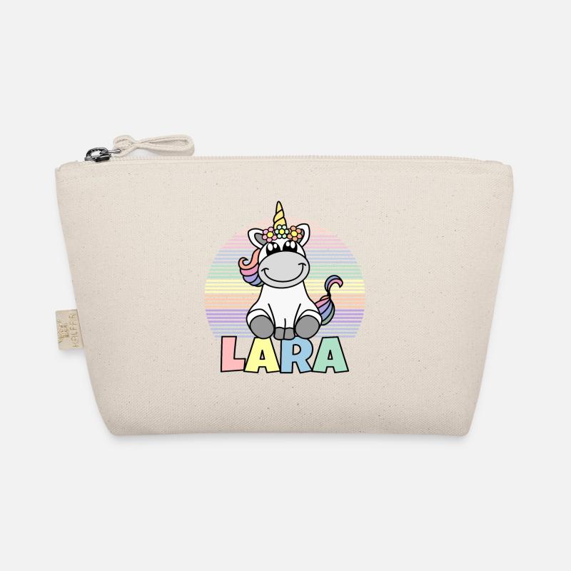Lara Unicorn Name Organic Pouch