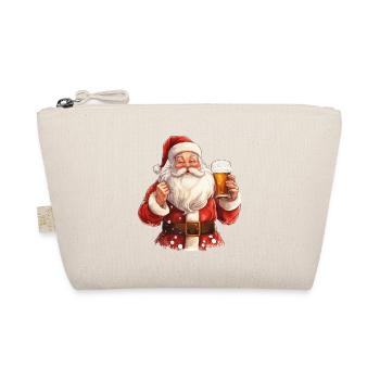 Weihnachtsmann Bier Weihnachten Prost Lustig Humor - Bio-Täschchen - Natur - Vorne