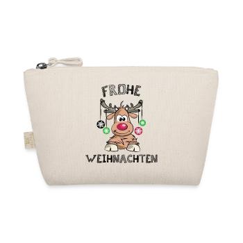 xmas Rentier frohe Weihnachten Symbol Logo icon - Bio-Täschchen - Natur - Vorne