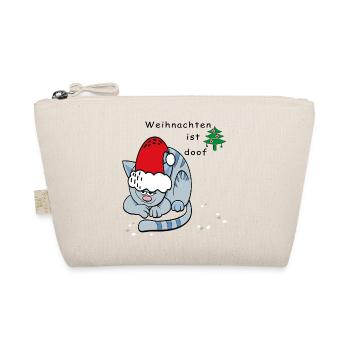 Weihnachten ist doof, Weihnachtsmuffel - Bio-Täschchen - Natur - Vorne