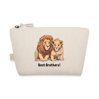 Löwen "Best Brothers" - Bio-Täschchen - Natur - Vorne