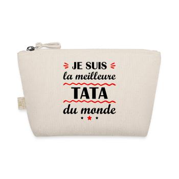Je suis la meilleure tata du monde, cadeau, noël - Trousse biologique - nature - Devant