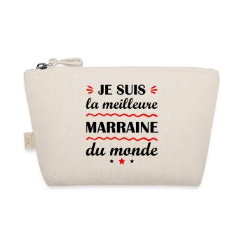 Je suis la meilleure marraine du monde,cadeau,noël - Trousse biologique - nature - Devant