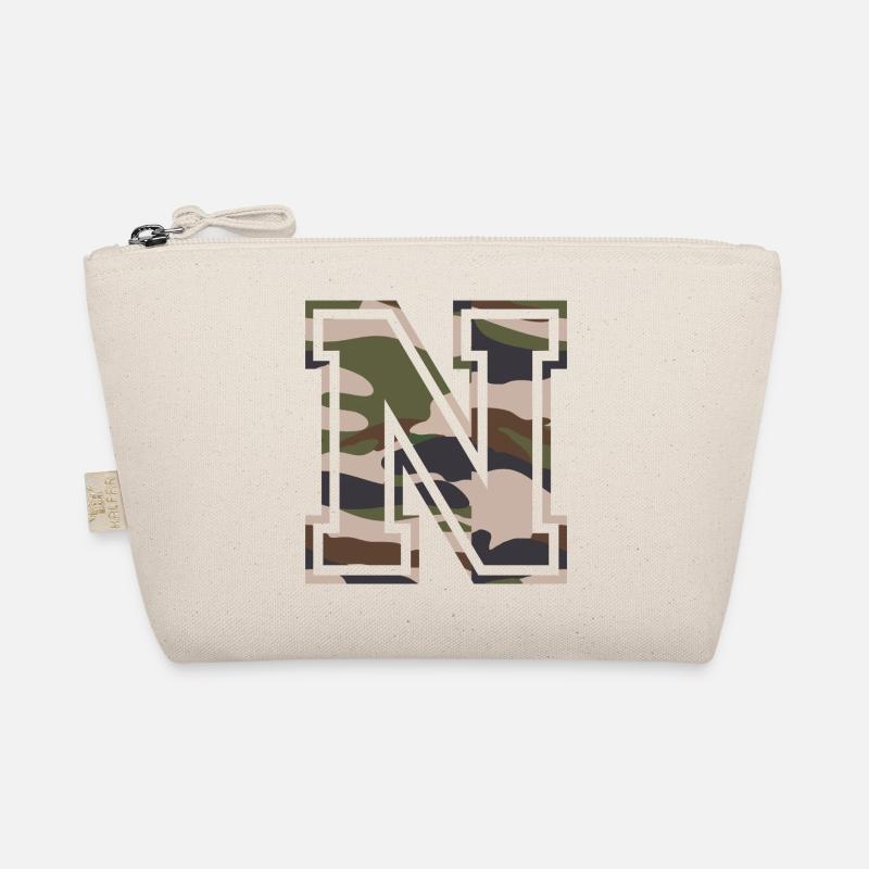 N, Monogramme, Camouflage Vert-Marron - Trousse biologique - nature