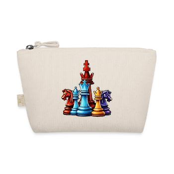 Chess / Pieces / Strategy / Brain Teaser / Nerd - Organic Pouch - nature - Front