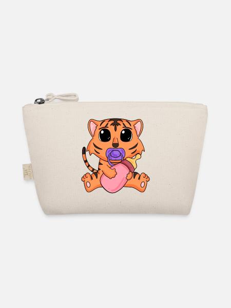 Baby Tiger Motiv - Bio-Täschchen - Natur - Vorne
