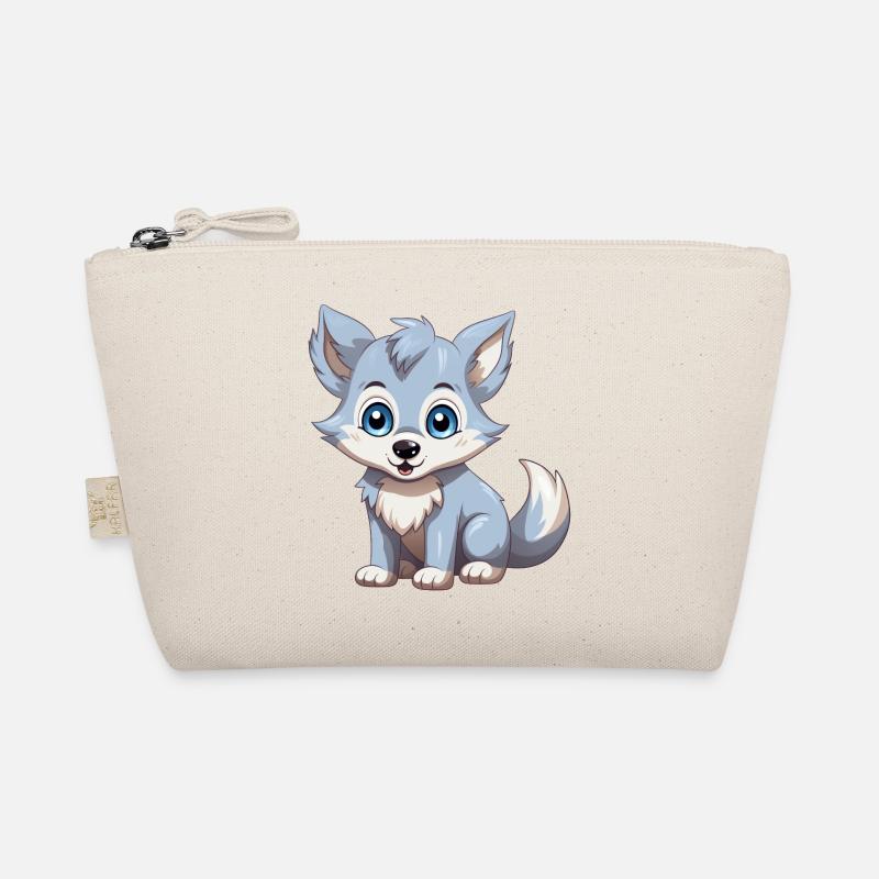 Cute wolf cub - Organic Pouch - nature