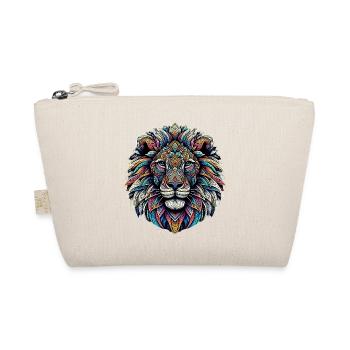 Lion décoré de mandalas - Trousse biologique - nature - Devant