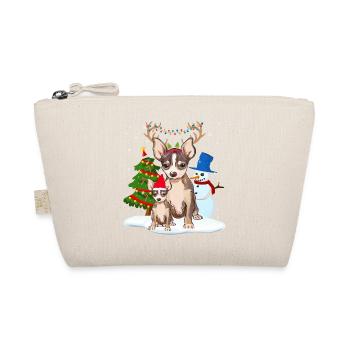 chihuahua christmas - christmas dogs gift - Organic Pouch - nature - Front