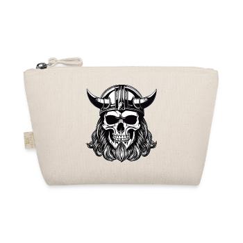 Cool Viking Skull - Organic Pouch - nature - Front