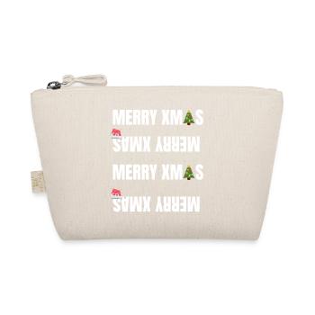 Merry Xmas Christmas Outfit Hohoho Winter - Organic Pouch - nature - Front