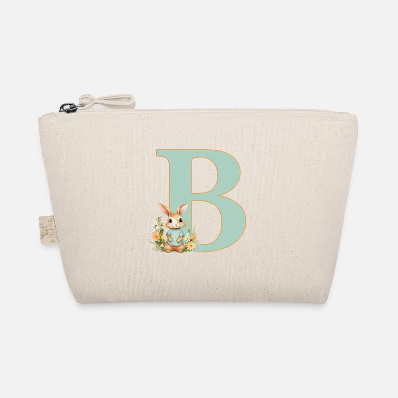 Lettre B, Monogramme, Fleurs, Lapin Trousse biologique