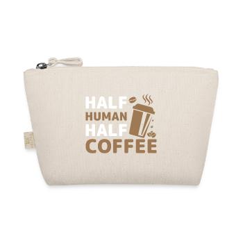 Half Human Half Coffee- Coffee Gifts - Organic Pouch - nature - Front