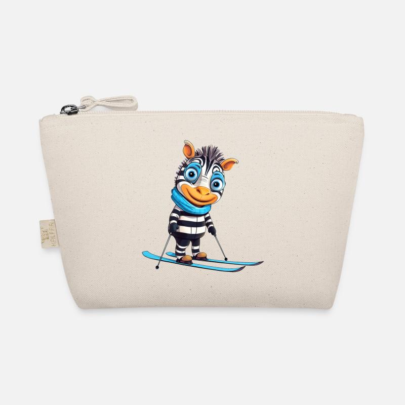 Zebra Ski Adventure - Elegance on the slopes. Organic Pouch