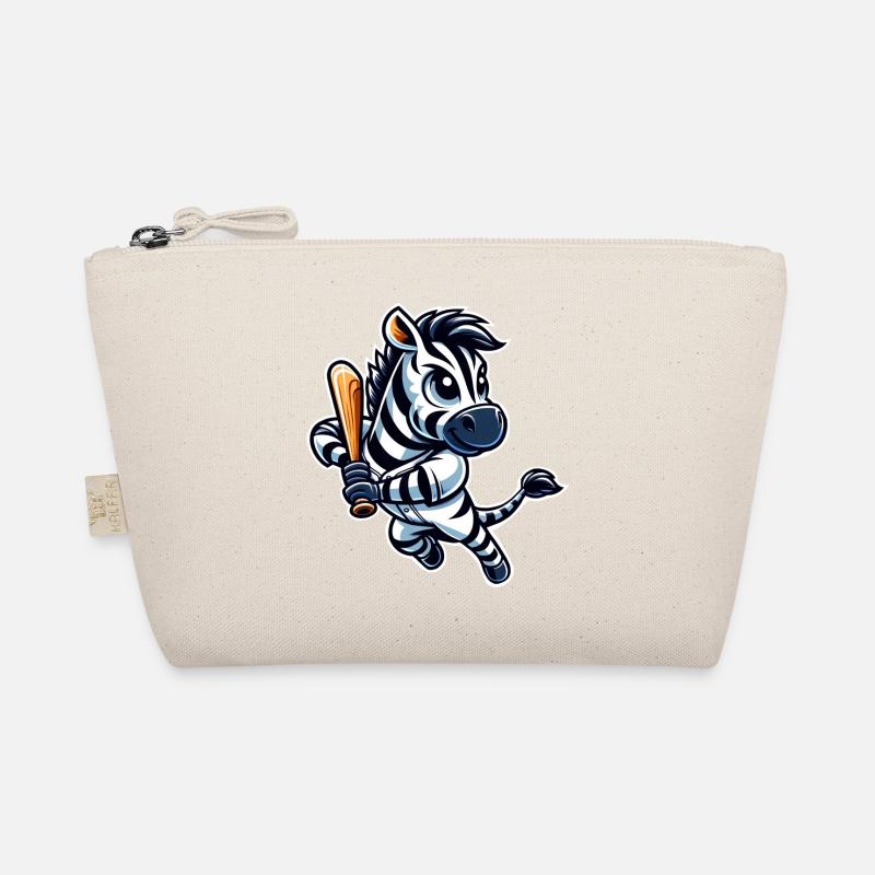 Zebra Baseball Player Sports Design Organic Pouch