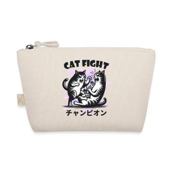 Cat Fight Japanese Funny animals - Organic Pouch - nature - Front