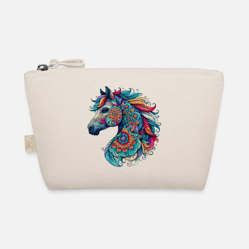 Cheval décoré de Mandalas Trousse biologique