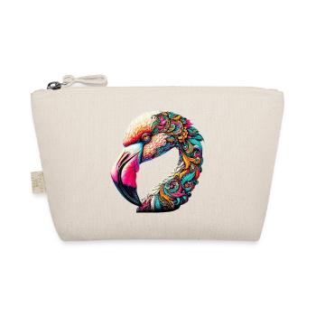 Rosa Flamingo mit Mandalas verziert - Bio-Täschchen - Natur - Vorne
