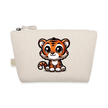 Niedliches Tigerbaby - Bio-Täschchen - Natur - Vorne