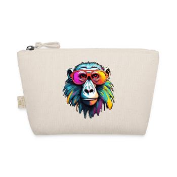 Affe / Tier / Zoo / Babian / Wild / Comic - Bio-Täschchen - Natur - Vorne