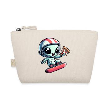 Mignon Comic Alien Snowboard Snowboarder - Trousse biologique - nature - Devant