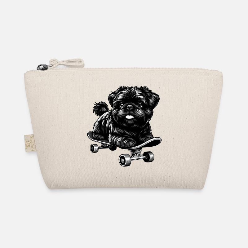 Caniche Skateboarder, Chien Noir et Blanc Trousse biologique