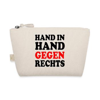 Hand in hand gegen rechts - Bio-Täschchen - Natur - Vorne