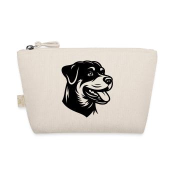 Tête de dessin Rottweiler - Trousse biologique - nature - Devant