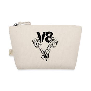 V8 Puissance Piston Muscle Cars Illustration Moteur - Trousse biologique - nature - Devant