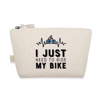 Funny Sayings Cycling - Organic Pouch - nature - Front