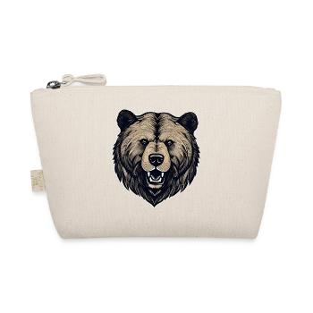 Proud roaring bear in retro style - Organic Pouch - nature - Front