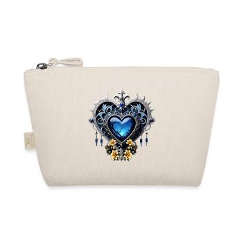 Magnifique coeur gothique noble aux couleurs bleues - Trousse biologique - nature - Devant