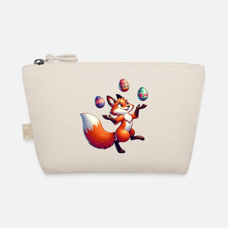 Easter Fox Juggler with Eggs Organic Pouch