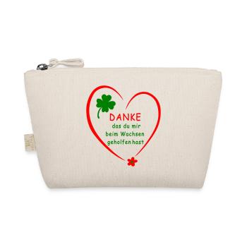 Merci Cœur avec Shamrock - Trousse biologique - nature - Devant